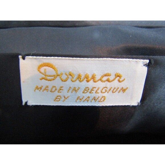 Dormar Purse Vintage Hand Made Belgium Black Beaded Embroidered Floral Kiss Lock - Picture 6 of 7